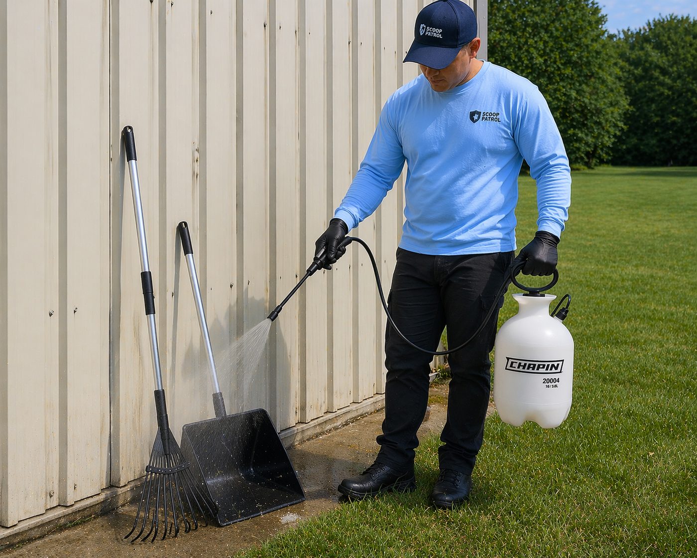 Scoop Patrol equipment being disinfected
