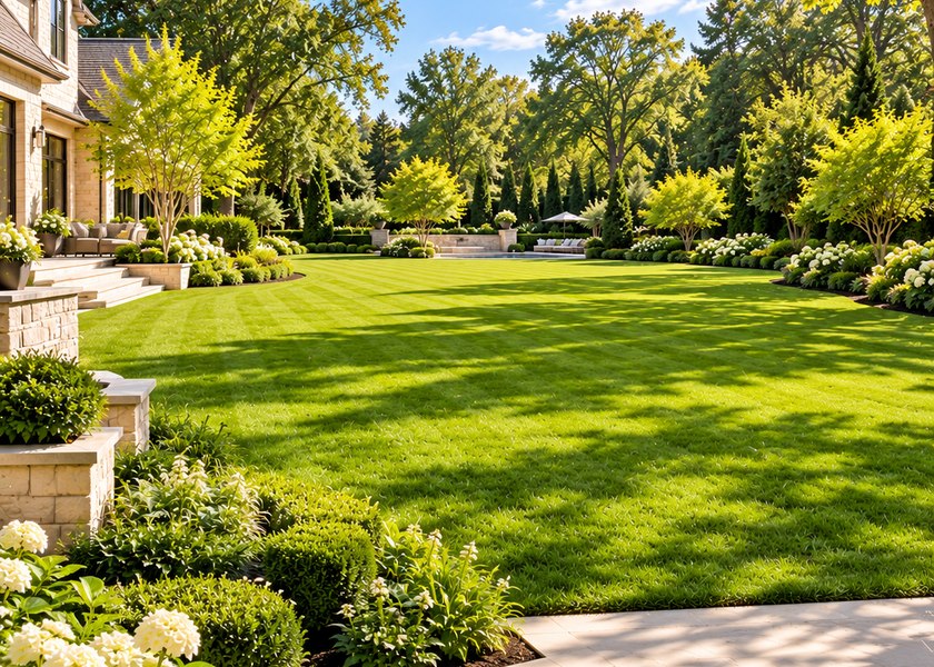 Illustrative example of a large yard