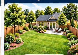 Larger backyard with extra lawn space example